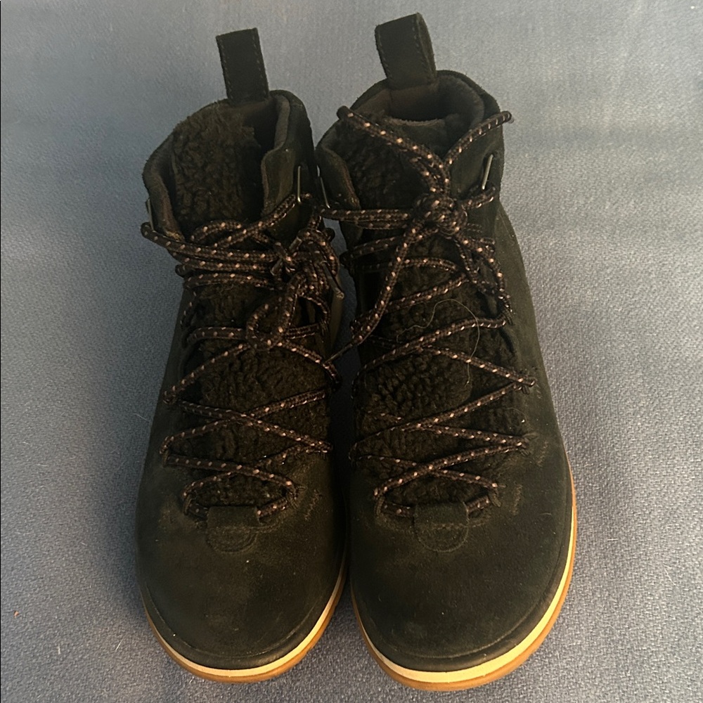 UGG Black Ankle Boots with Brown Sole